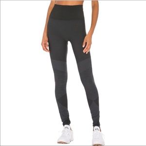 Spanx Very Black Look At Me Now Seamless Moto Leggings